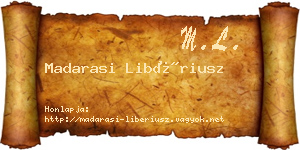 Madarasi Libériusz névjegykártya
